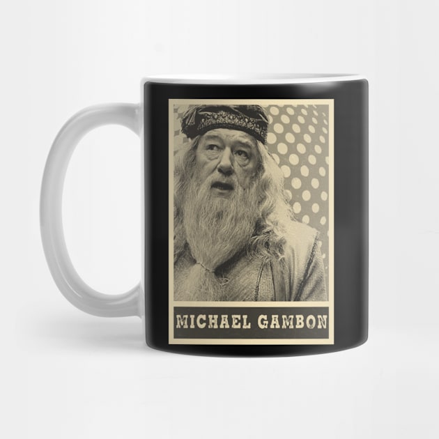 brown cream michael-gambon by oeyadrawingshop